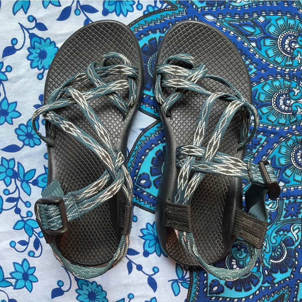 Blue/Black Chacos